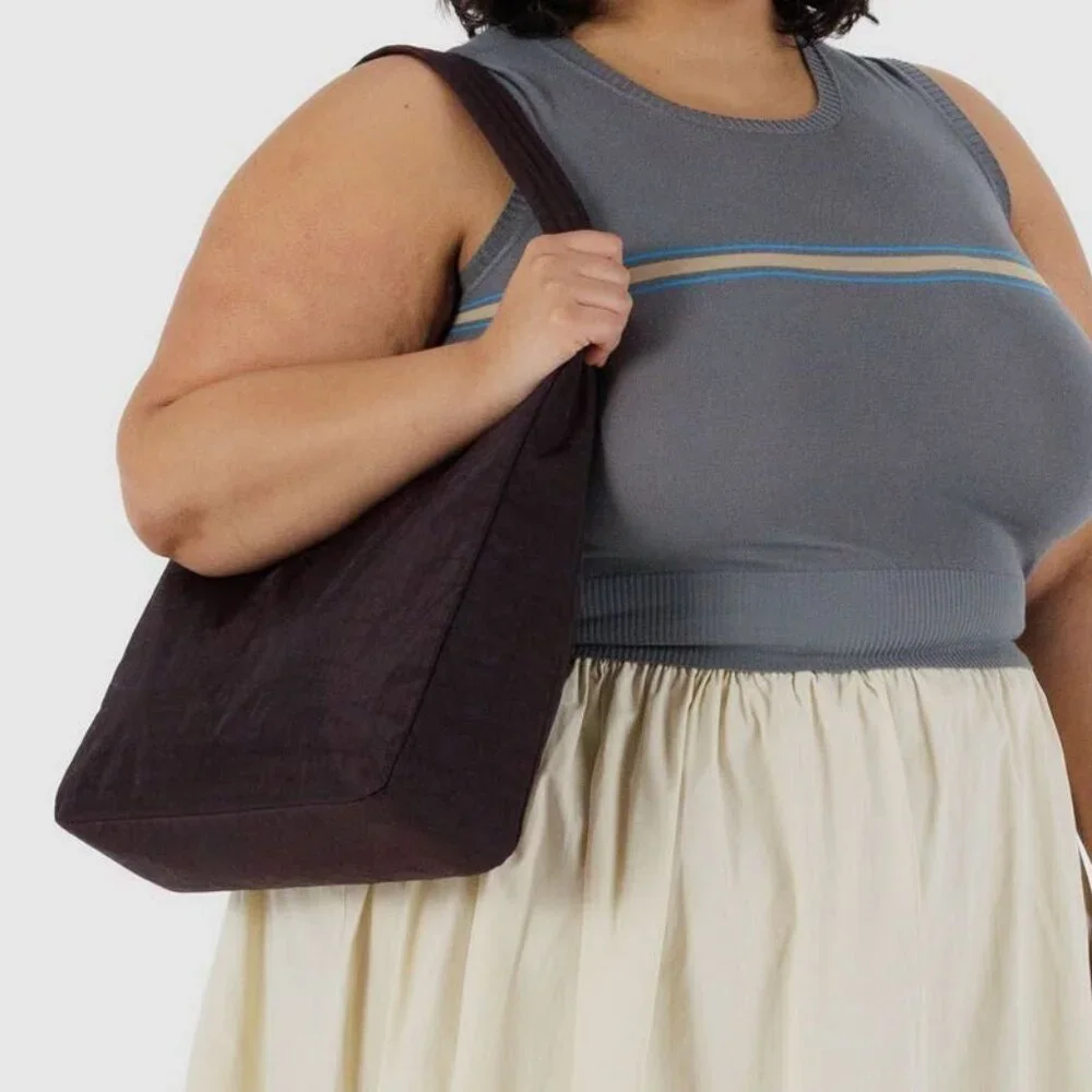 NWT Baggu Regular Shoulder Bag - Chocolate Plum - Picture 6 of 7